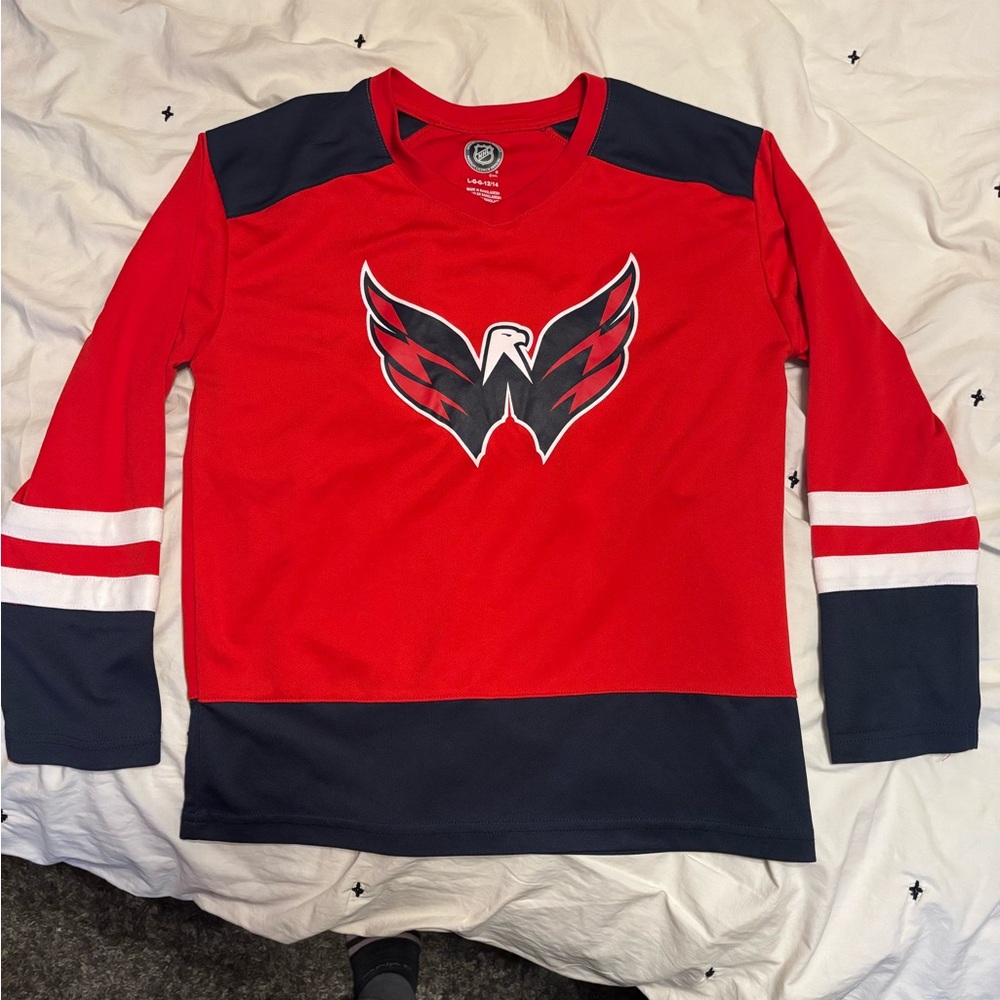 NHL Washington Capitals boys' team jersey larger